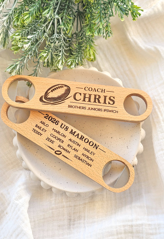 Personalised Coach & Team Bottle Opener
