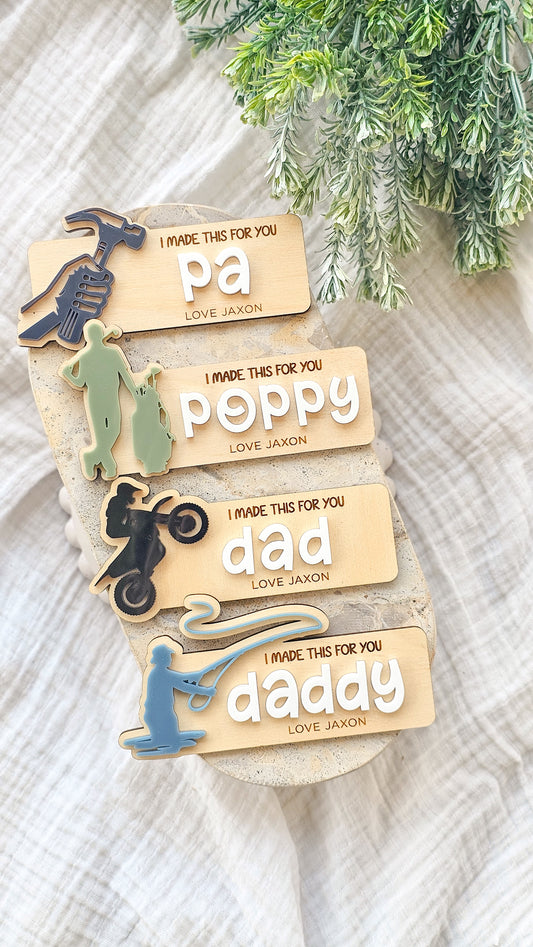 Look what I made artwork magnet - Father's Day