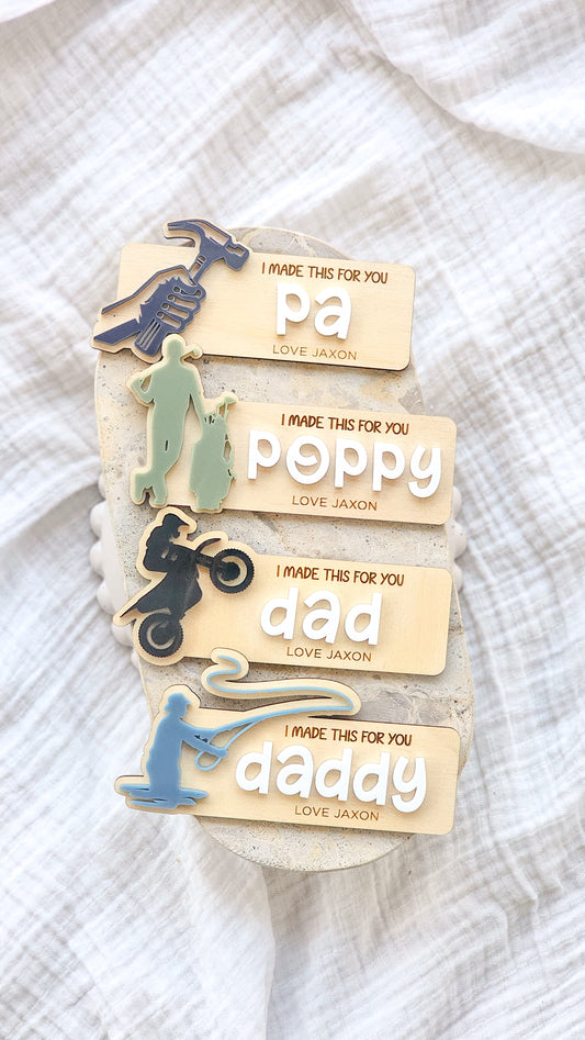 Look what I made artwork magnet - Father's Day