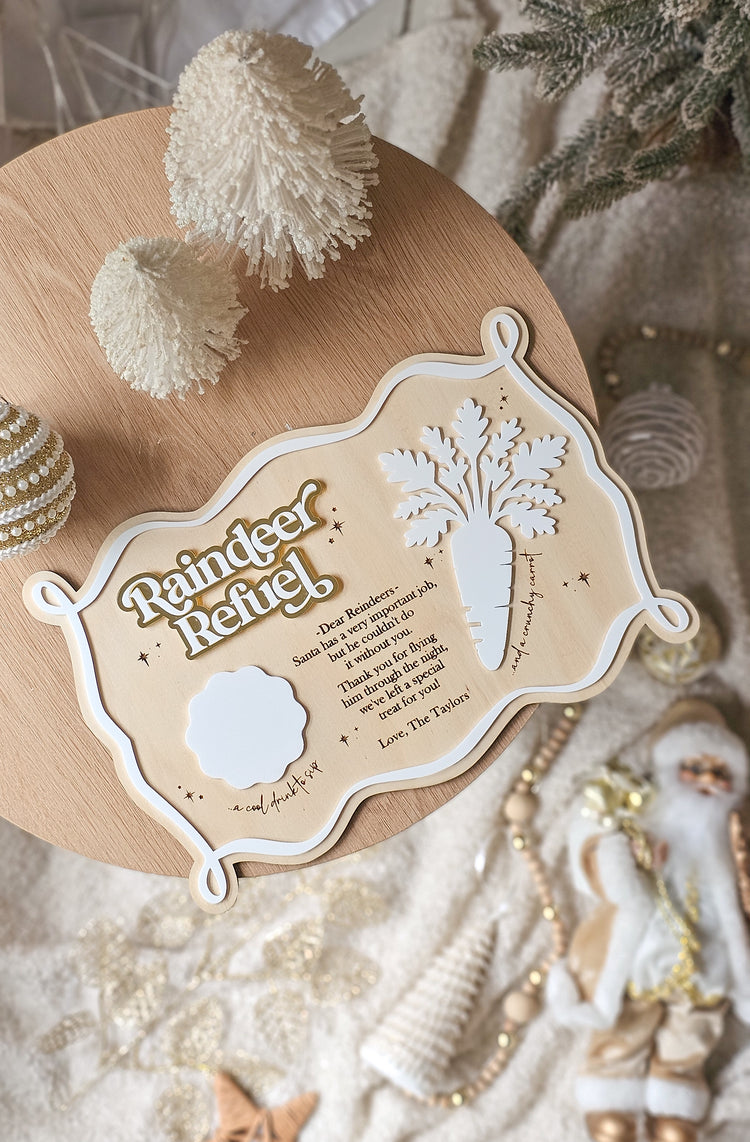 Reindeer Refuel Station Treat Tray | Scroll Design