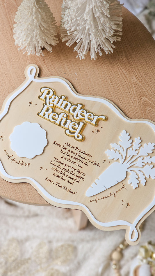 Reindeer Refuel Station Treat Tray | Scroll Design
