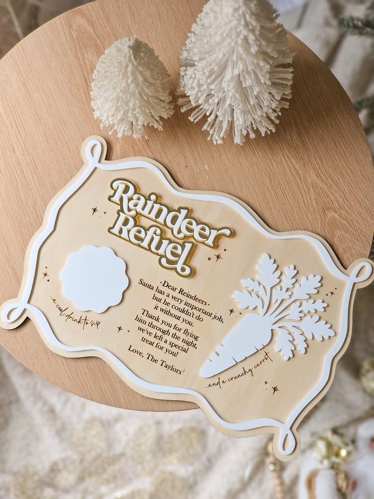 Reindeer Refuel Station Treat Tray | Scroll Design