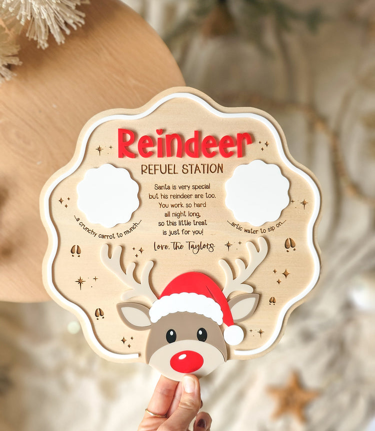 Reindeer Refuel Station Treat Tray | Wavy Design