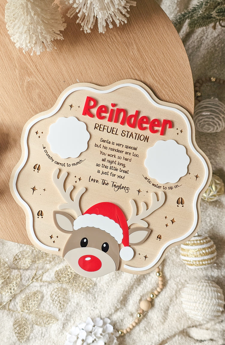 Reindeer Refuel Station Treat Tray | Wavy Design