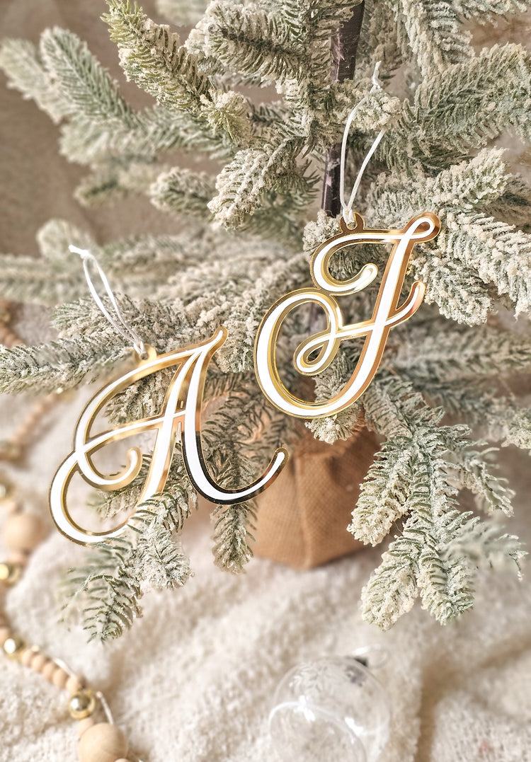 Elegant Letter Christmas Tag
