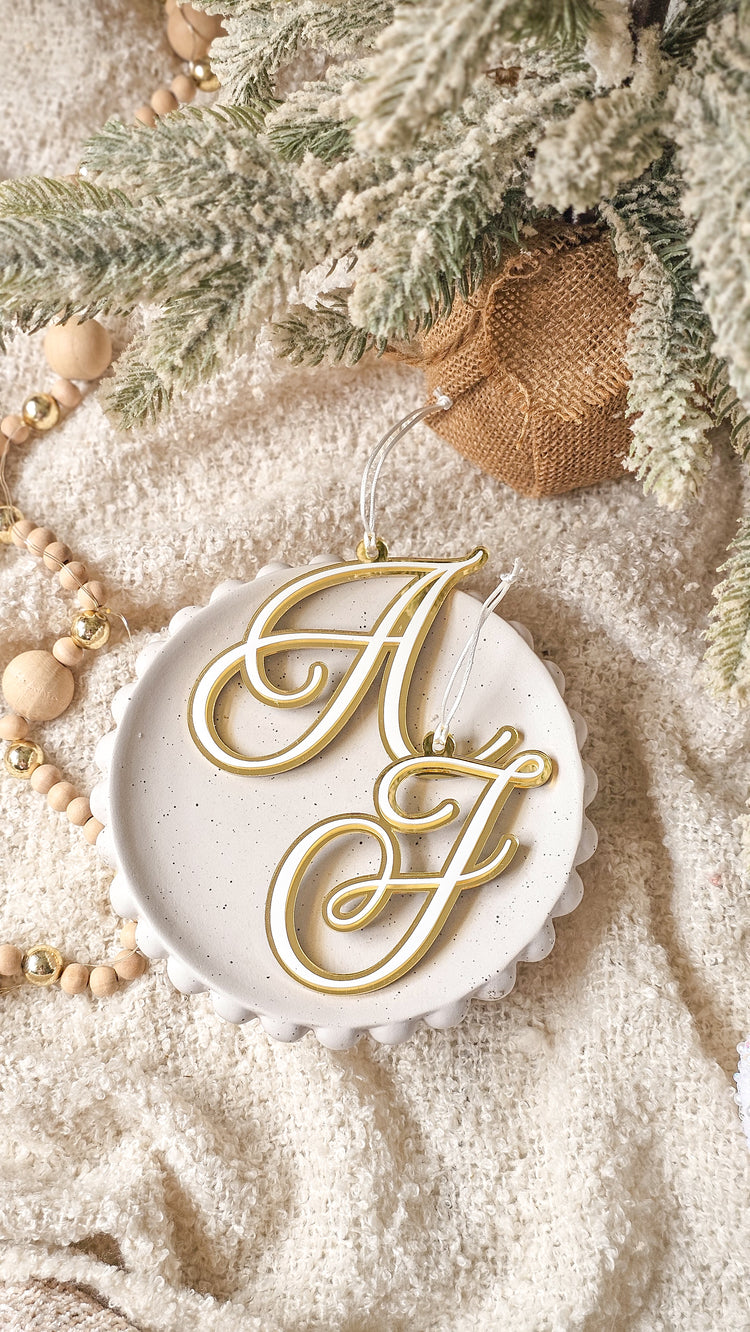 Elegant Letter Christmas Tag