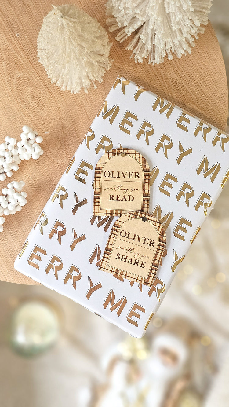 Plaid Tartan Meaningful Christmas Tags | Want, Need, Read, Do, Share, Wear