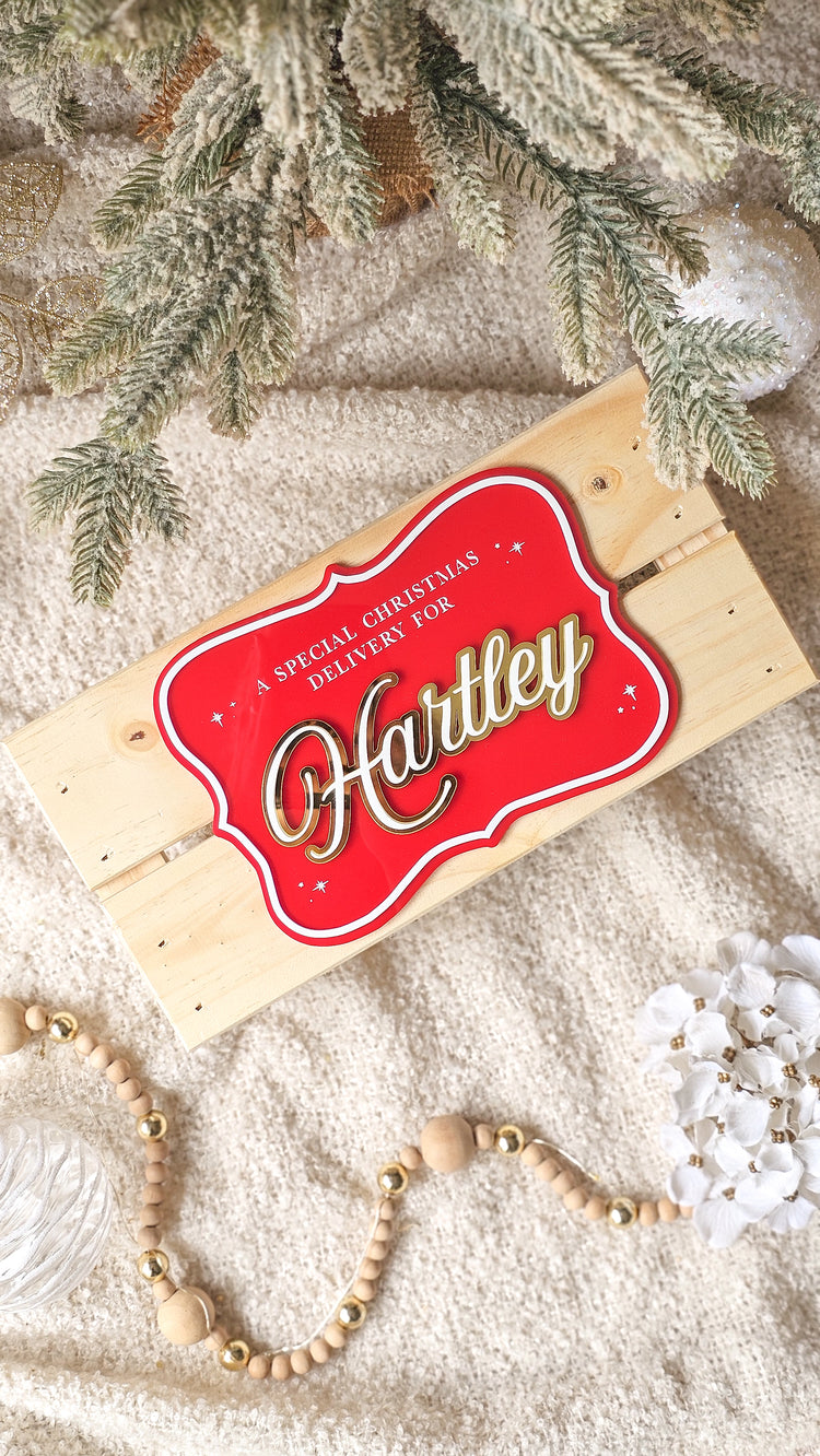Vintage Delivery Crate Plaque