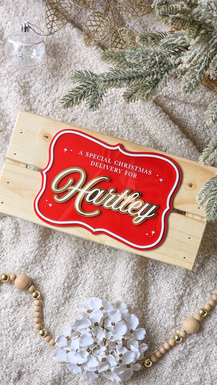 Vintage Delivery Crate Plaque