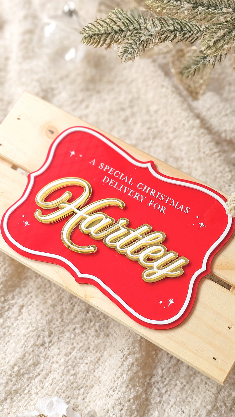 Vintage Delivery Crate Plaque