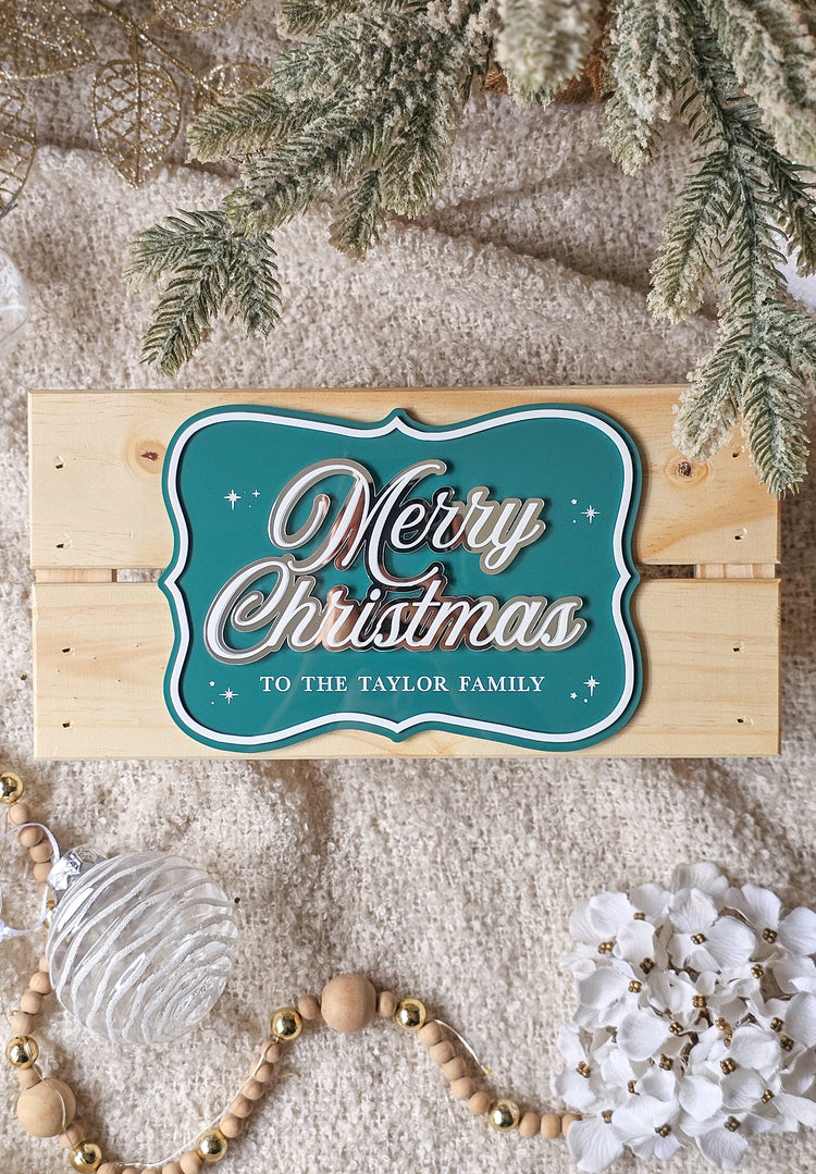 Vintage Family Delivery Crate Plaque