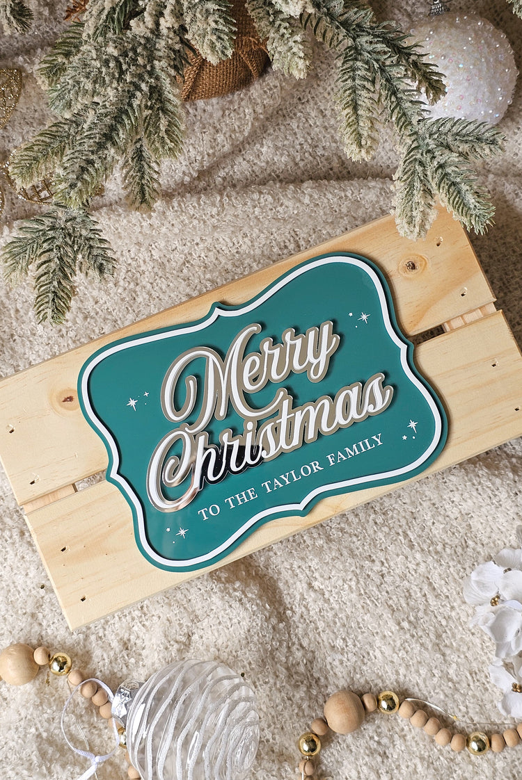 Vintage Family Delivery Crate Plaque