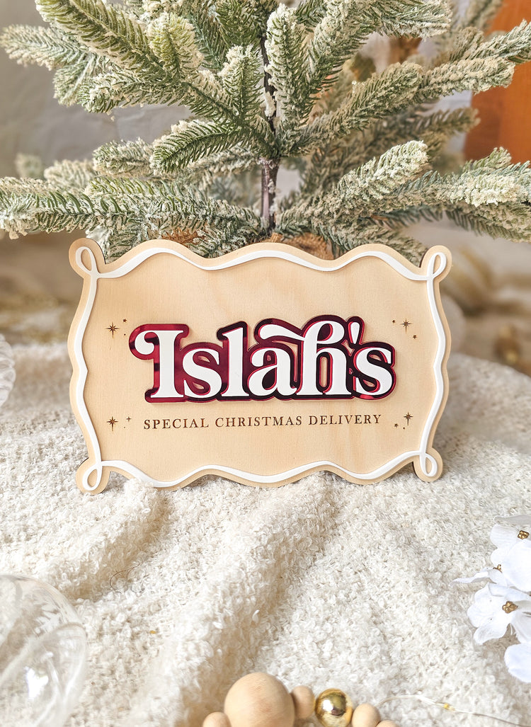 Christmas Scroll Crate Plaque