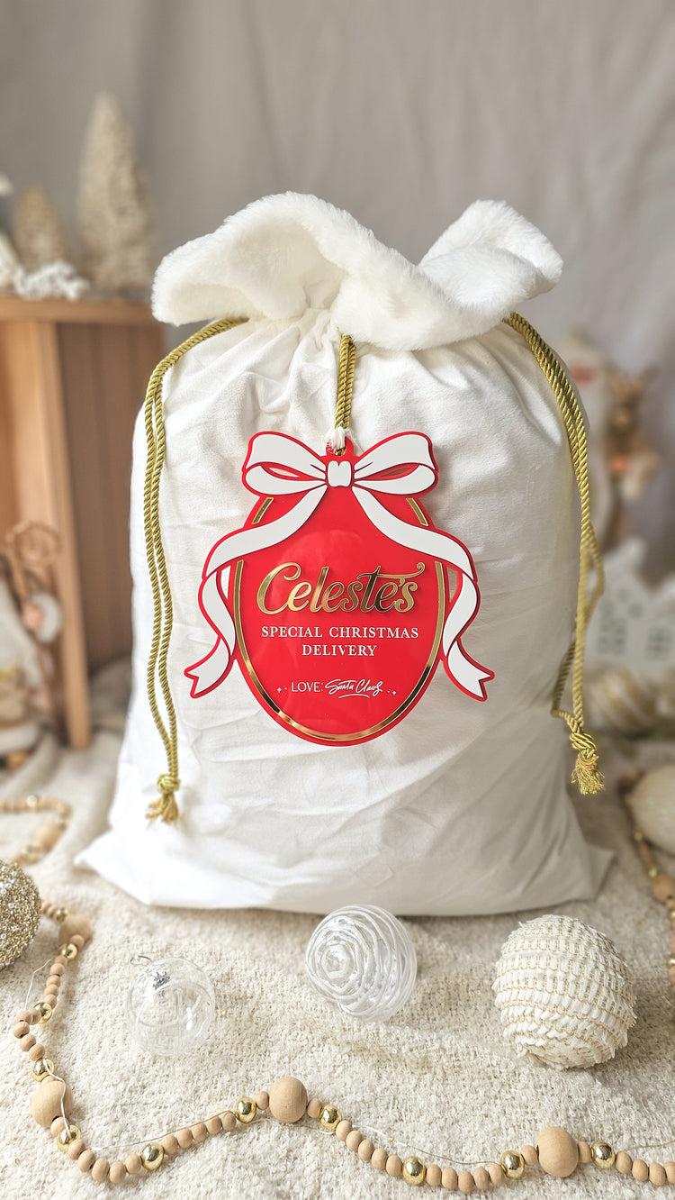 Oval Bow Special Christmas Delivery Tag