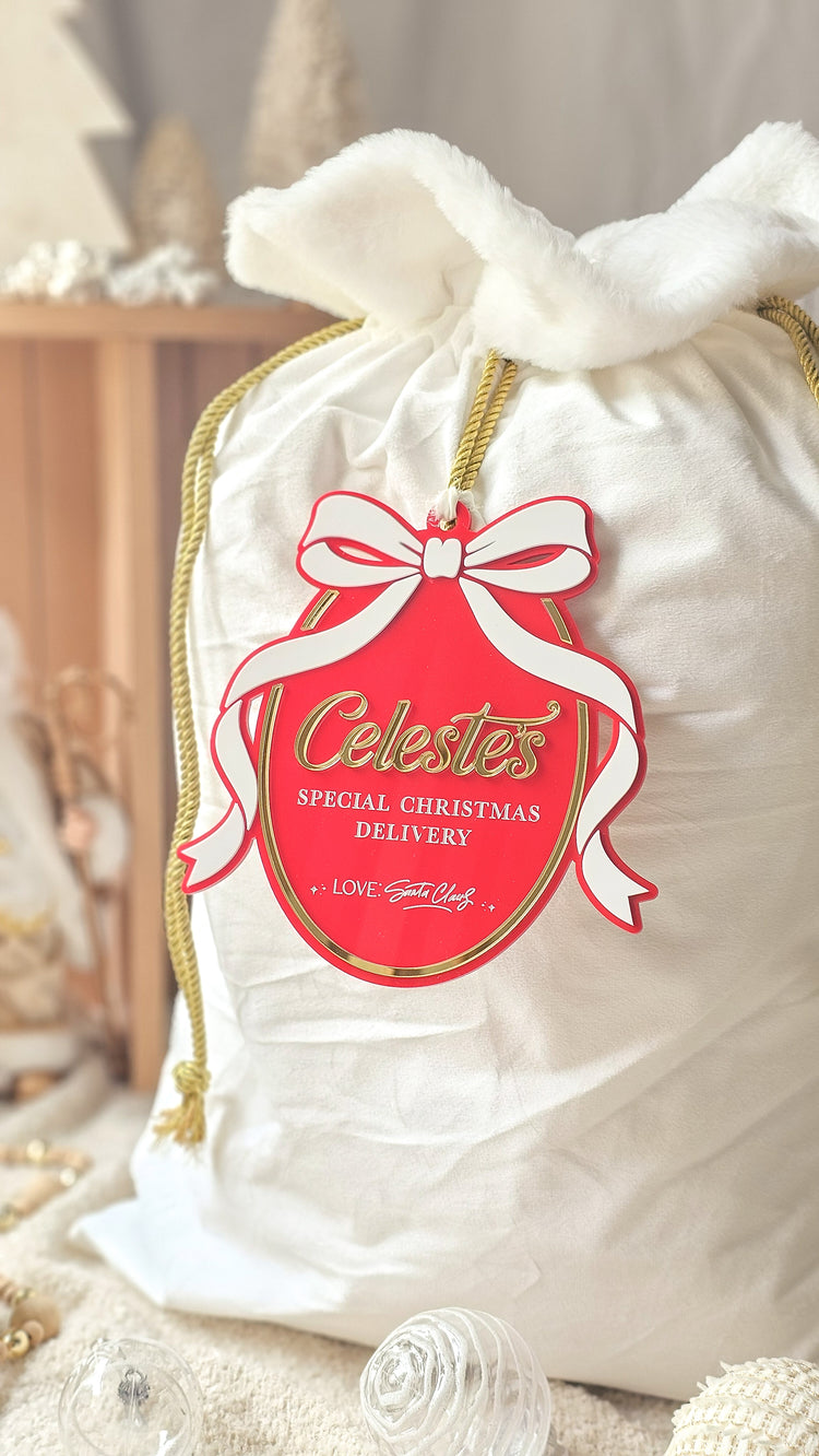 Oval Bow Special Christmas Delivery Tag