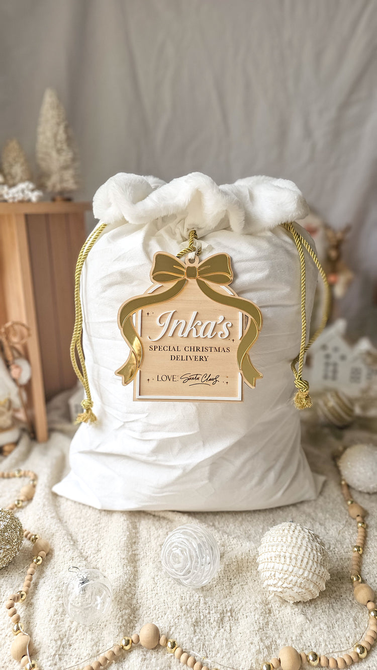 Arch Bow Special Christmas Delivery Tag
