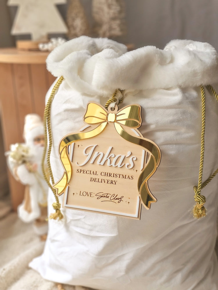 Arch Bow Special Christmas Delivery Tag