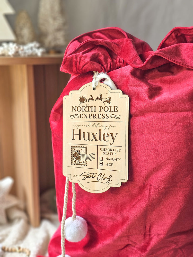 North Pole Express Special Christmas Delivery Tag