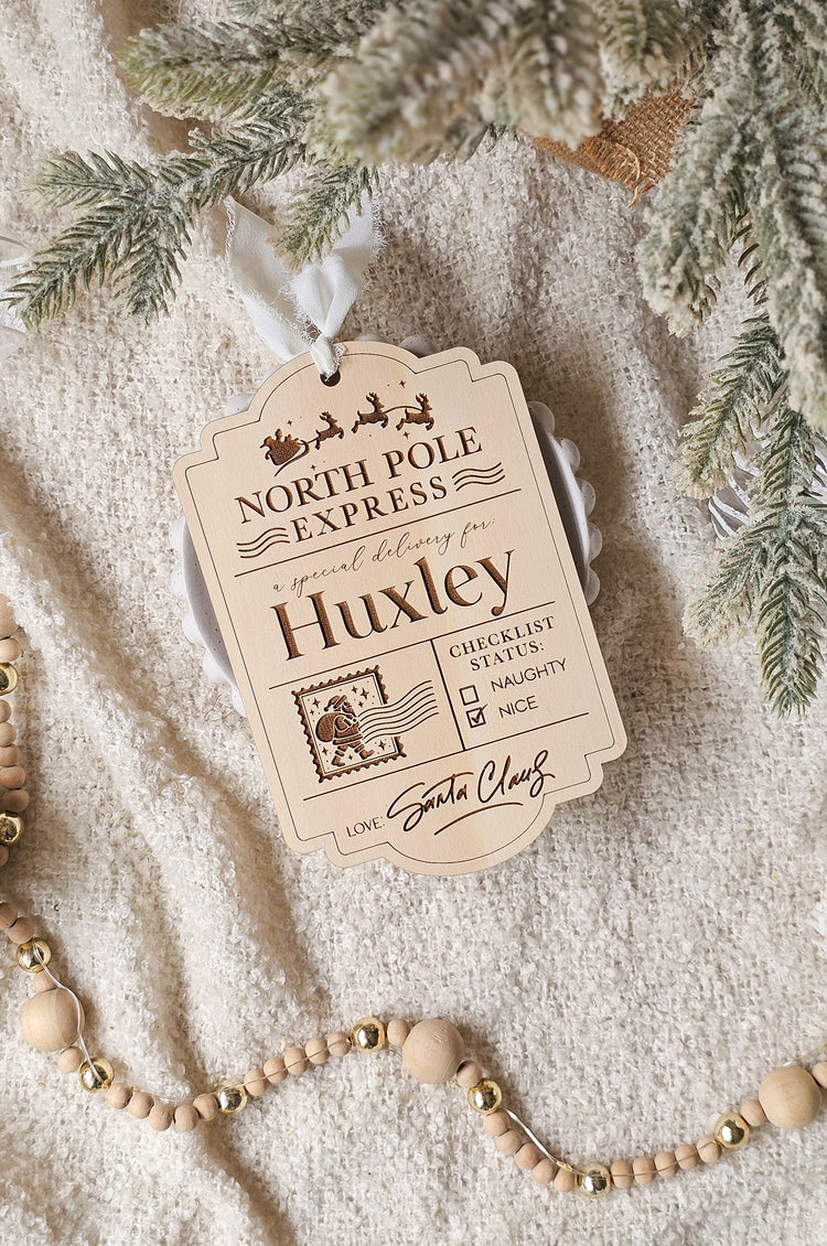 North Pole Express Special Christmas Delivery Tag