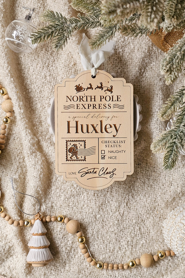 North Pole Express Special Christmas Delivery Tag