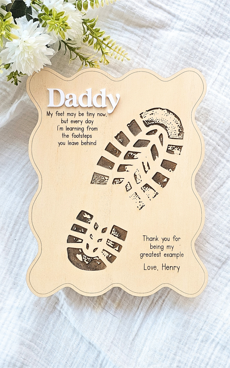 Father's Day Footprint Plaque