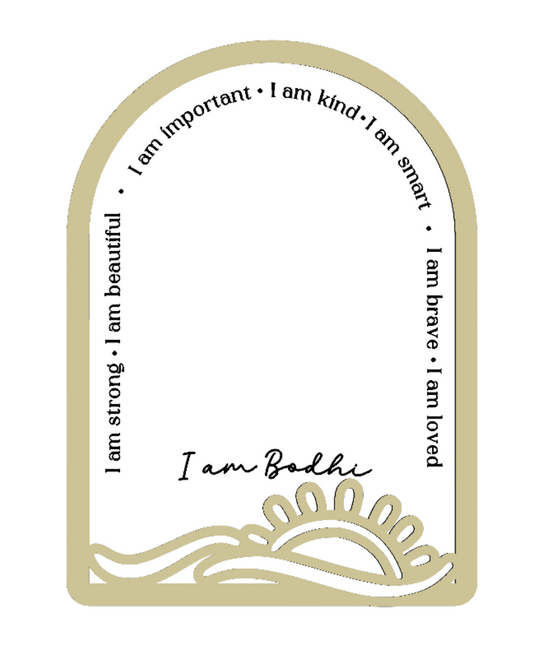 Personalised Daily Affirmation Mirror - Wave & Sun