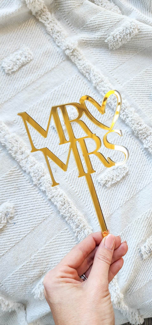 Mr & Mrs Cake Topper