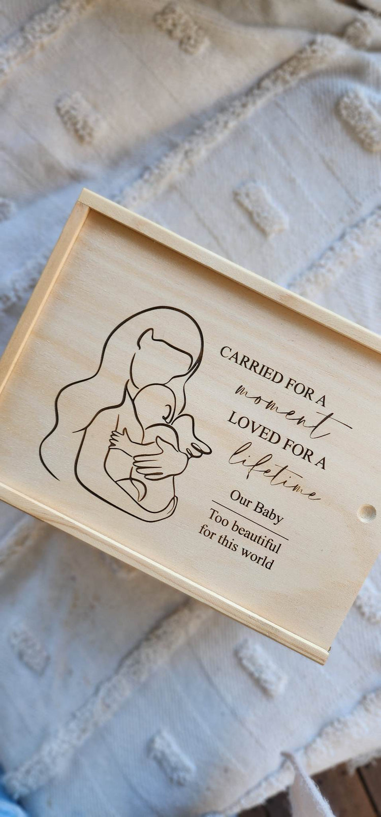 Carried for a moment, loved for a lifetime Keepsake Box - Large