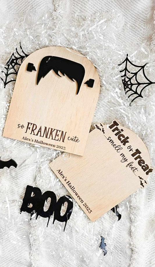 Franken Cute & Trick or Treat Plaque Bundle