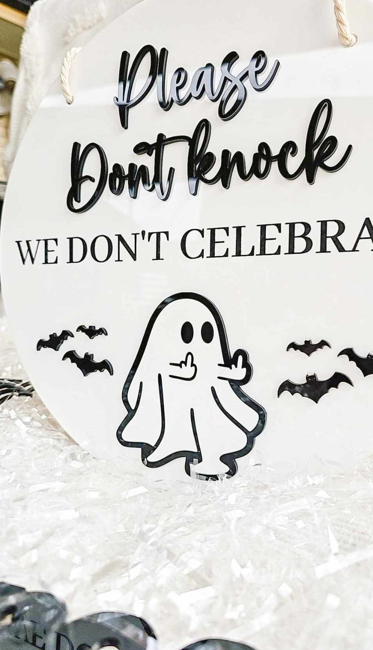 Please don't knock - Halloween Sign