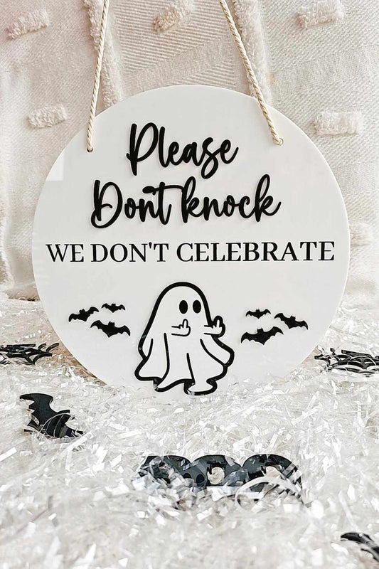 Please don't knock - Halloween Sign