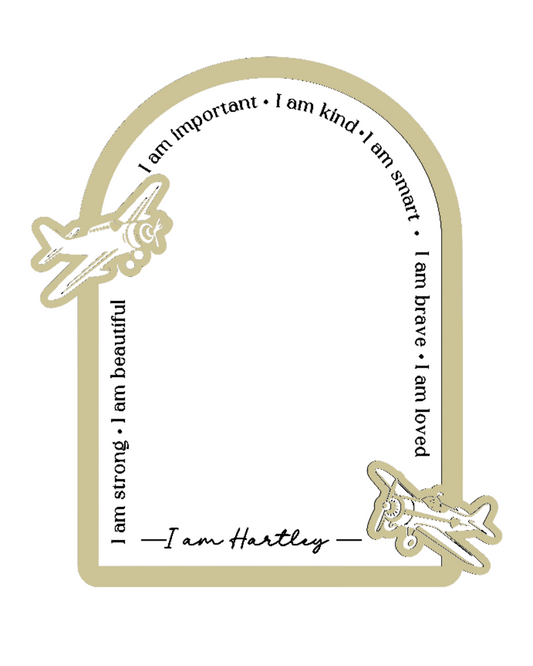 Personalised Daily Affirmation Mirror - Vintage Planes