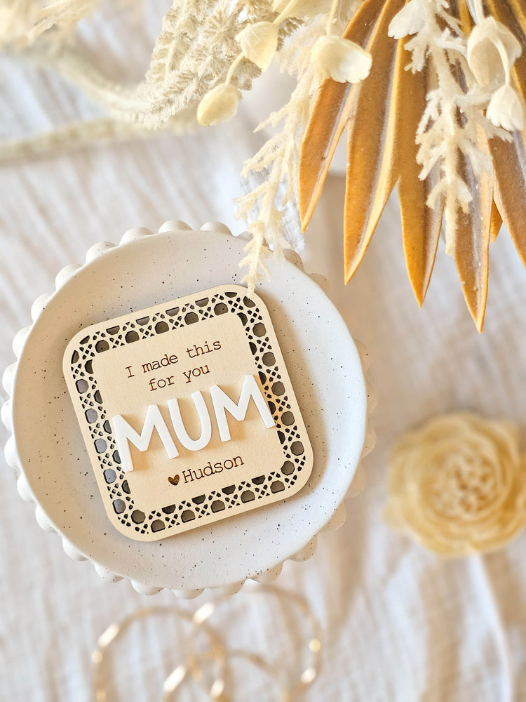 Rattan Timber Mother's Day Magnet