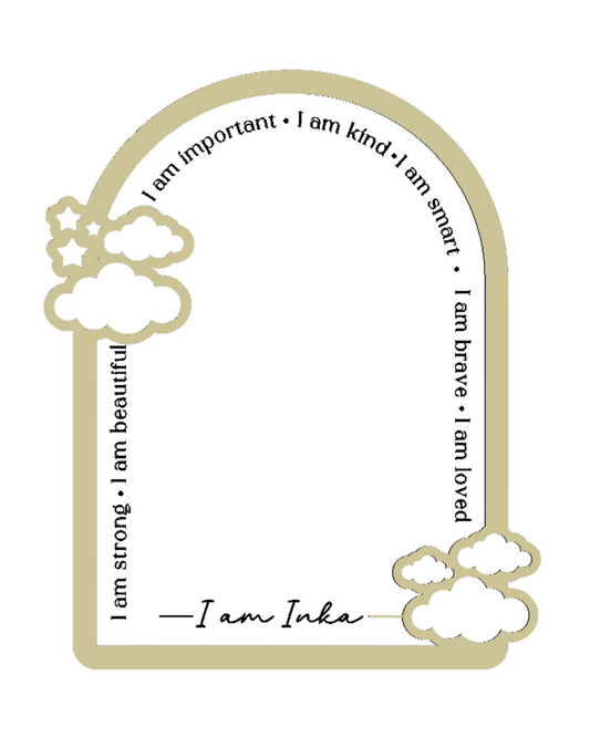 Personalised Daily Affirmation Mirror - Clouds