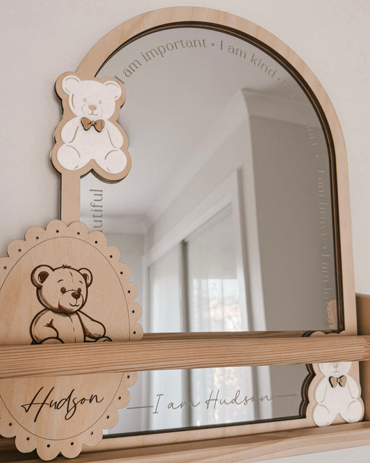 Personalised Daily Affirmation Mirror - Teddy Bears