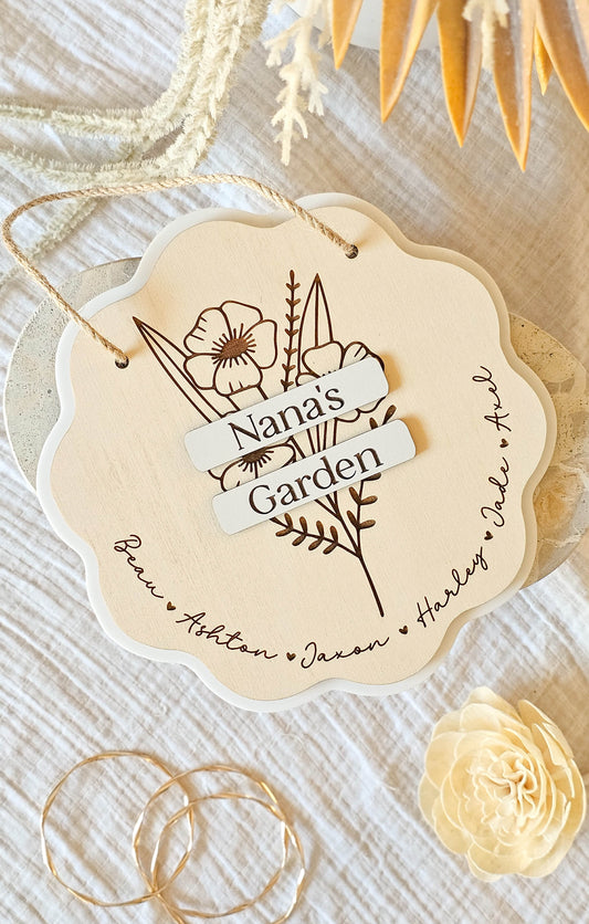 Nana's Garden Hanging Plaque | Mother's Day