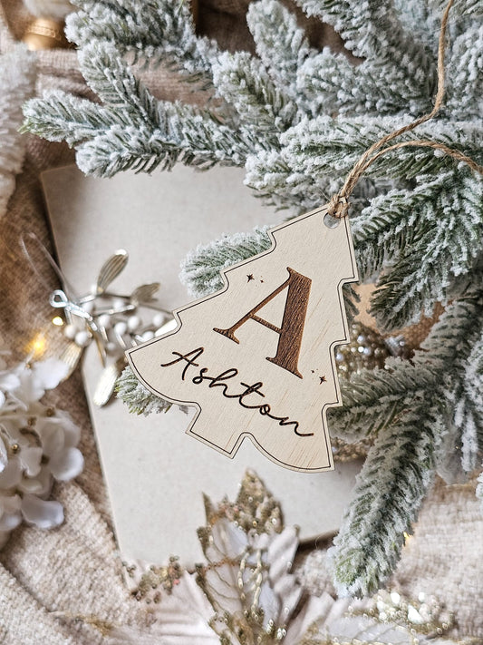 Personalised Christmas Tree Stocking Tag