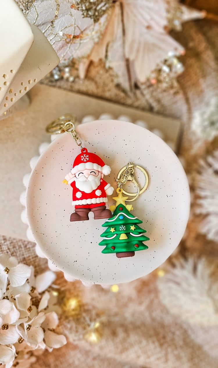 Personalised Silicone Christmas Keyring