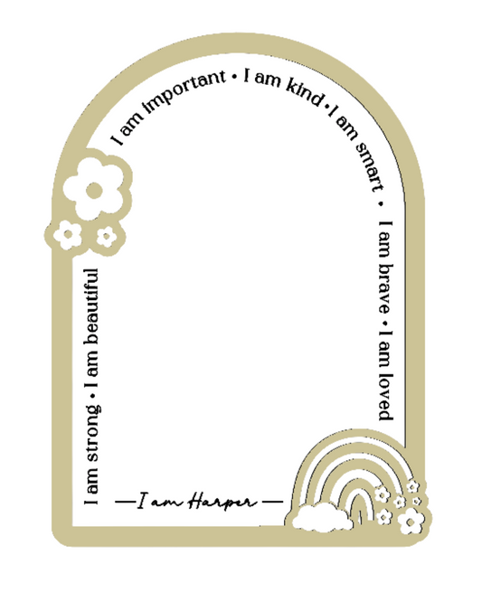 Personalised Daily Affirmation Mirror - Rainbow
