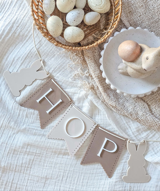 Easter Acrylic Bunting - Hop