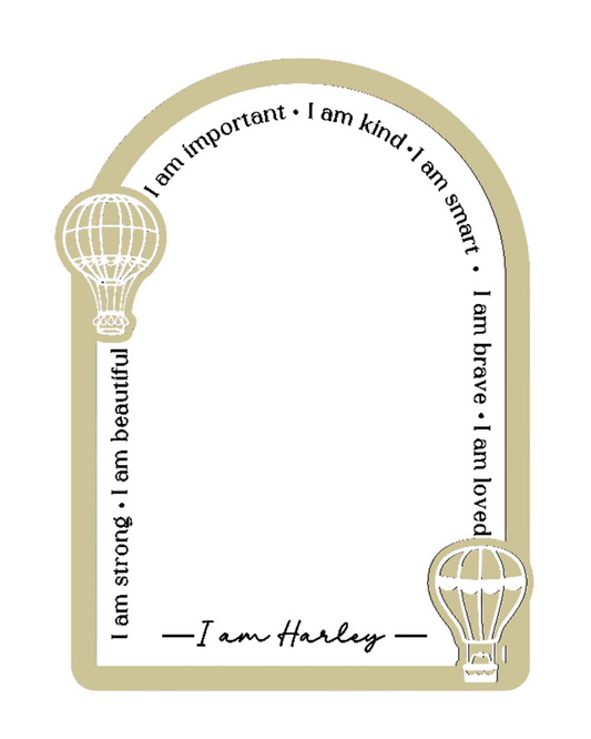Personalised Daily Affirmation Mirror - Hot Air Balloons