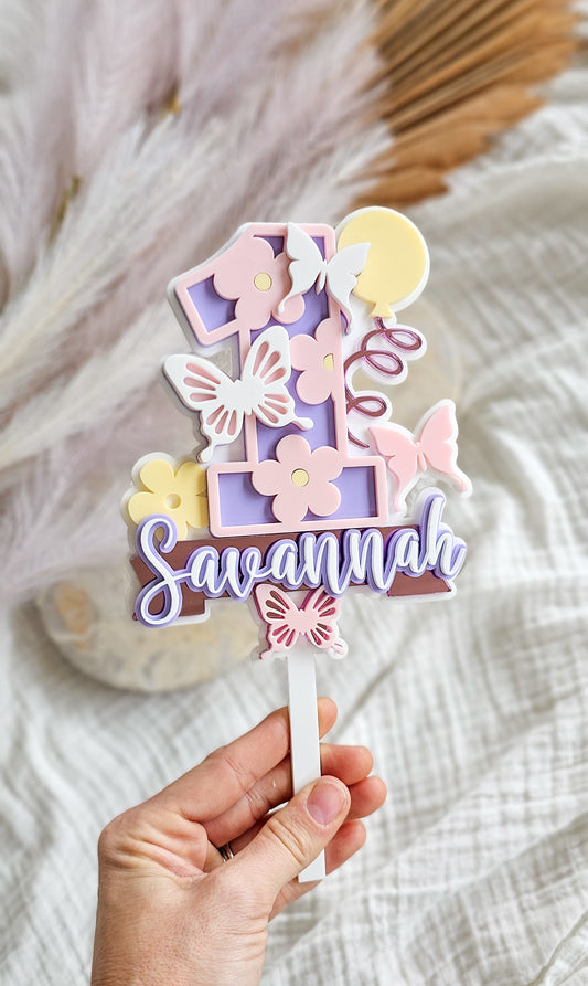 Butterfly Daisy cake topper