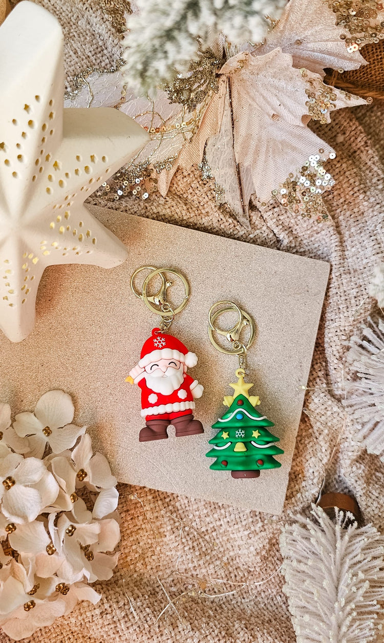 Personalised Silicone Christmas Keyring