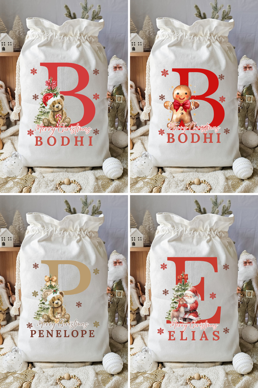 Personalised Christmas Sack - Letter Designs