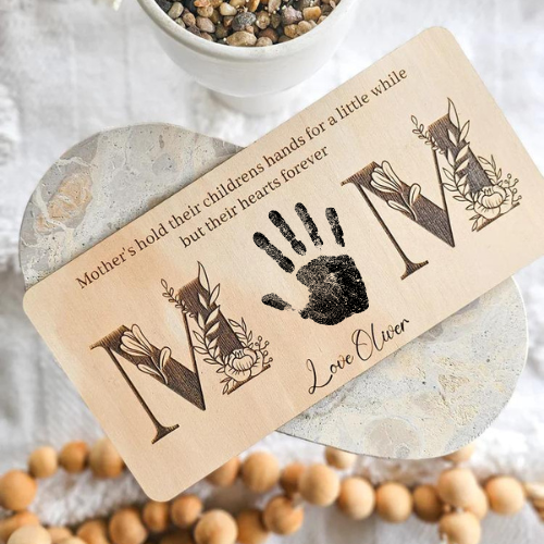 Handprint holding hands plaque