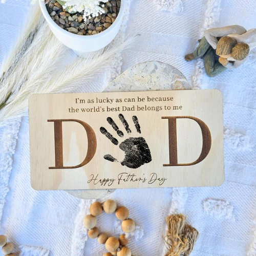 Handprint Father's Day Plaque