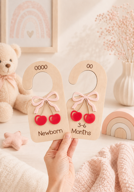 Wardrobe Clothes Divider - Acrylic Cherry Bow