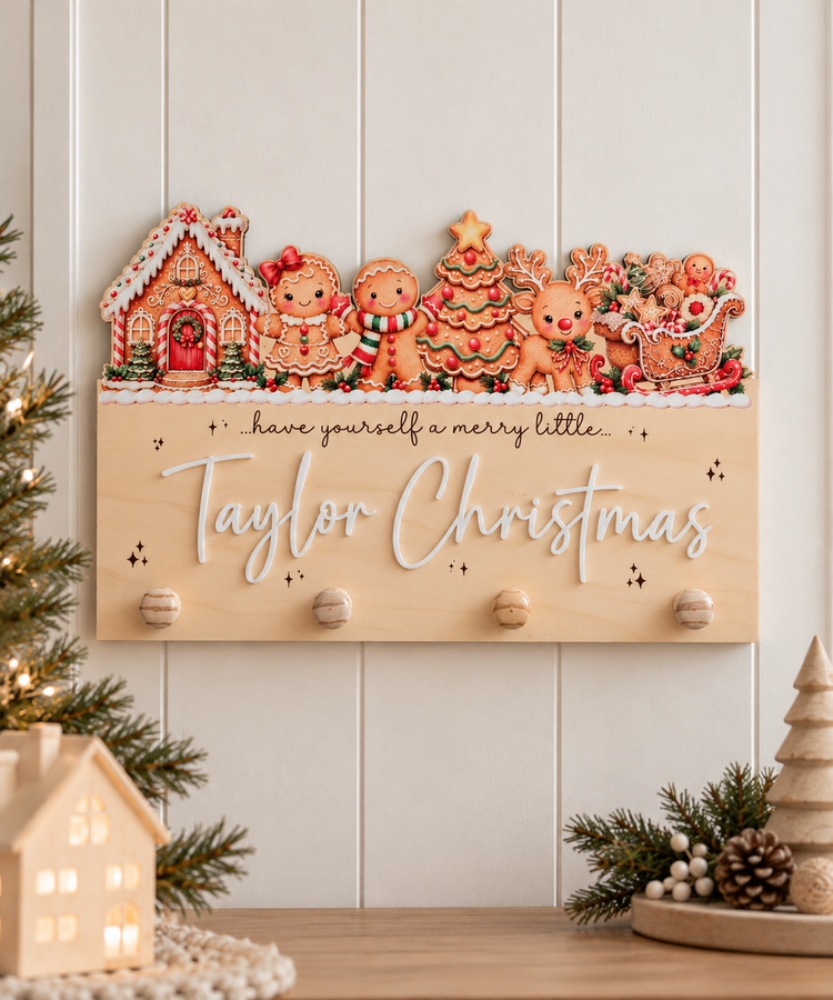 Gingerbread Printed Stocking Hanger