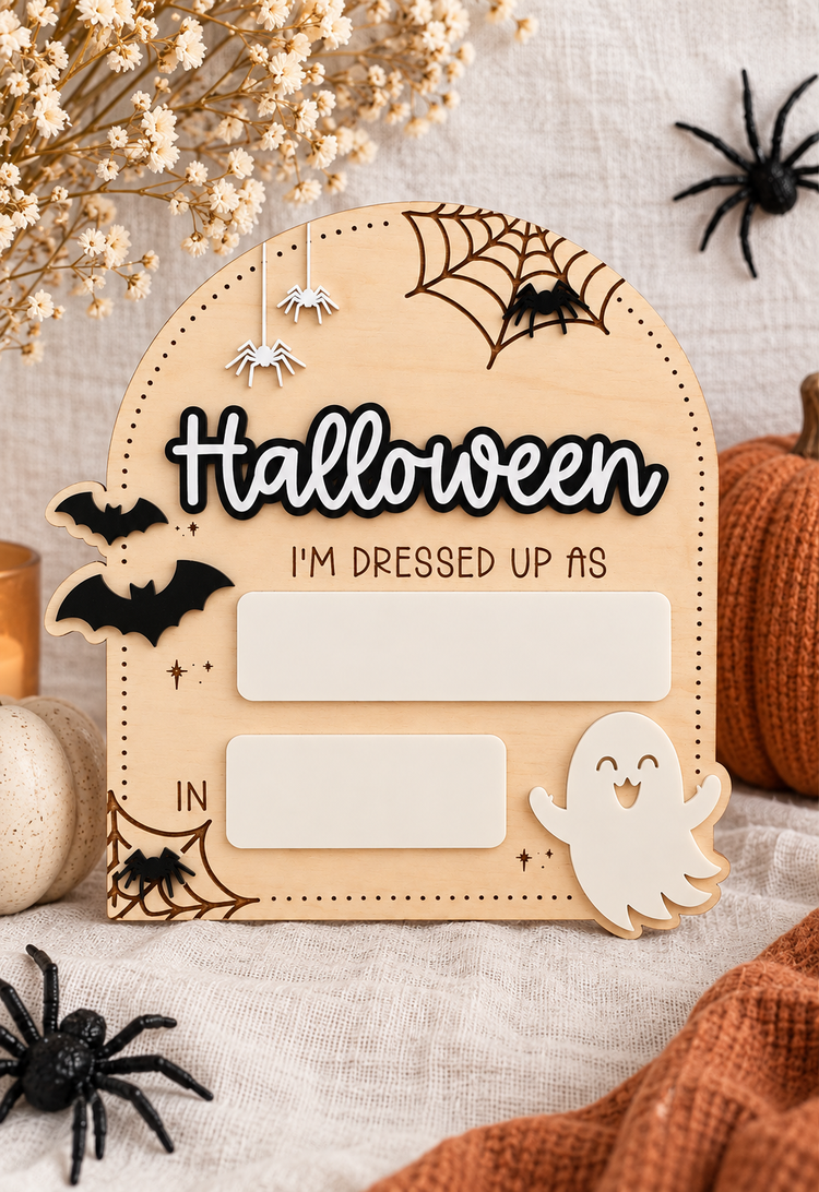Halloween Keepsake Board / Dressed Up As Plaque