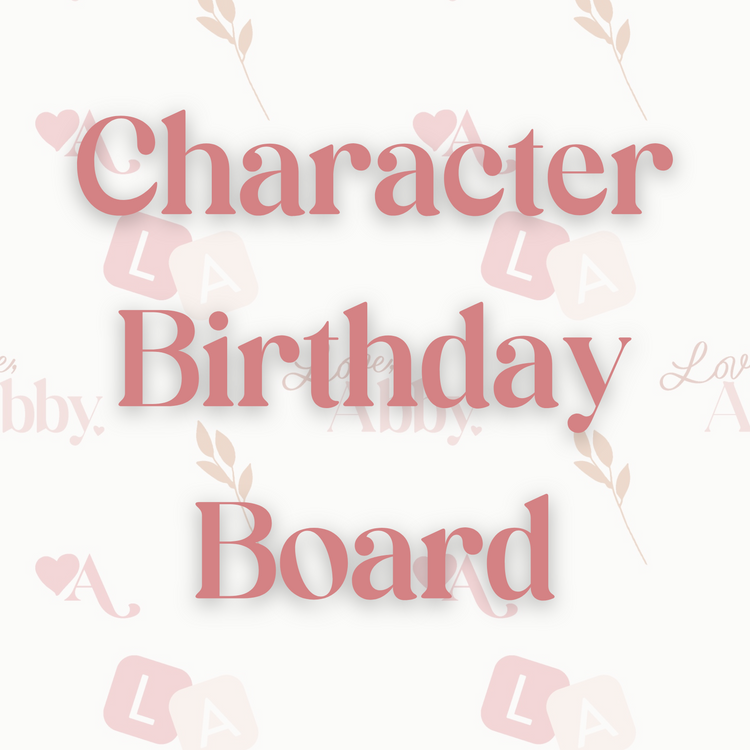 Character Birthday Photo Board